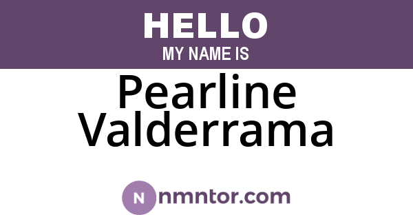 Pearline Valderrama