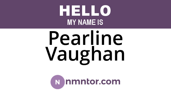 Pearline Vaughan