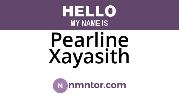 Pearline Xayasith