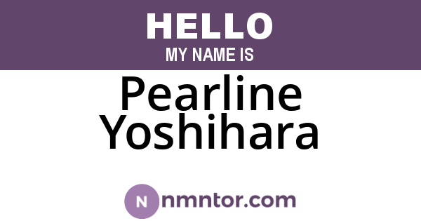 Pearline Yoshihara