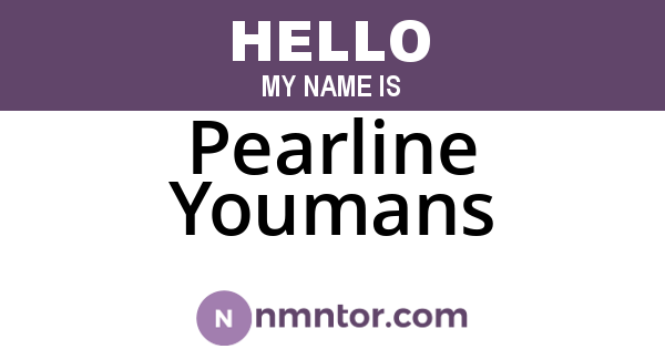 Pearline Youmans