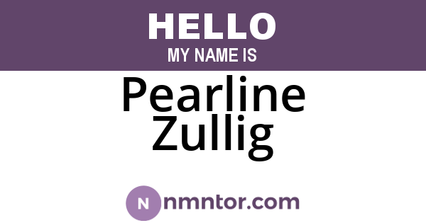 Pearline Zullig