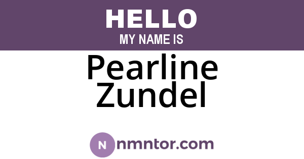 Pearline Zundel