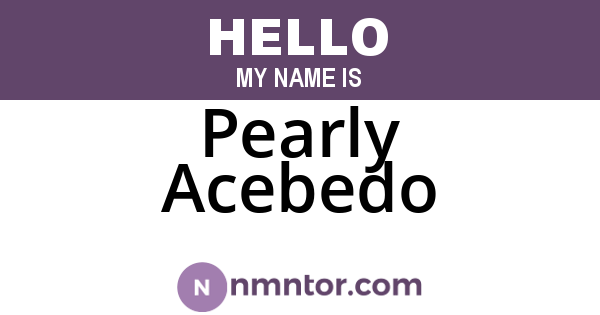 Pearly Acebedo