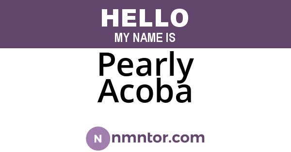 Pearly Acoba