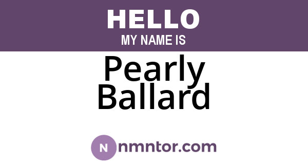 Pearly Ballard