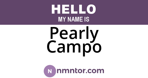 Pearly Campo