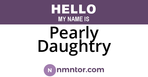 Pearly Daughtry