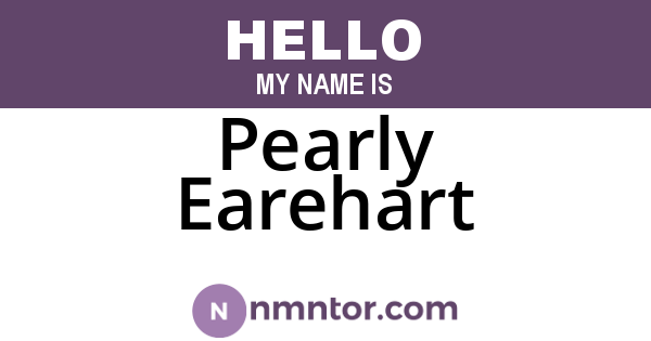 Pearly Earehart