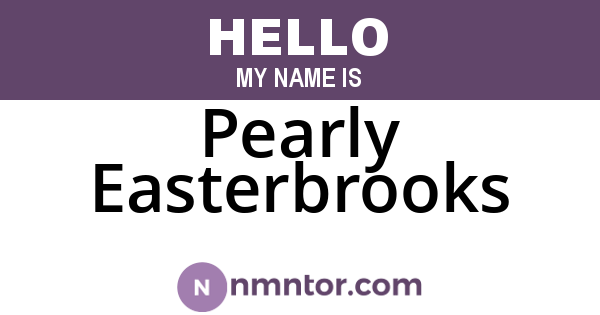 Pearly Easterbrooks