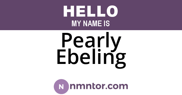 Pearly Ebeling