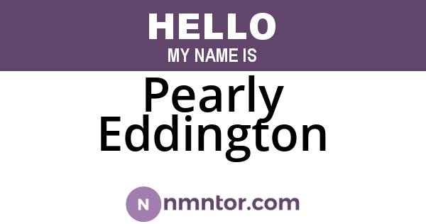 Pearly Eddington