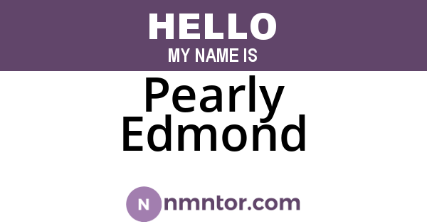 Pearly Edmond