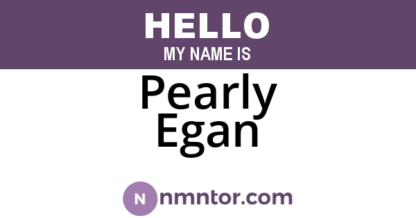 Pearly Egan