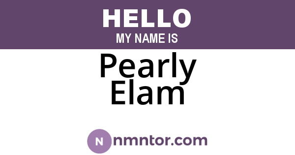 Pearly Elam