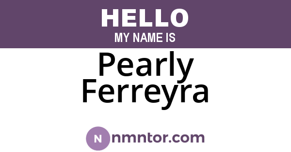 Pearly Ferreyra