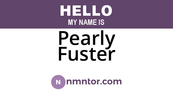 Pearly Fuster