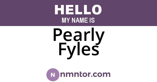 Pearly Fyles