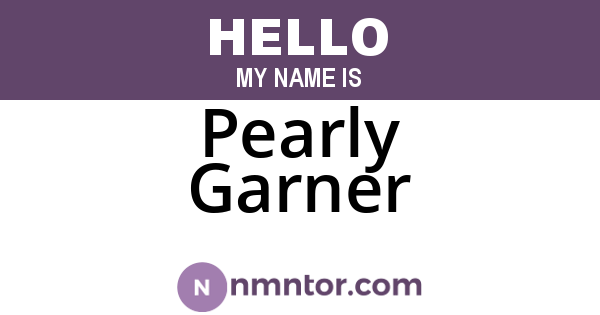 Pearly Garner