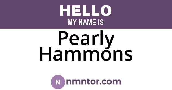 Pearly Hammons