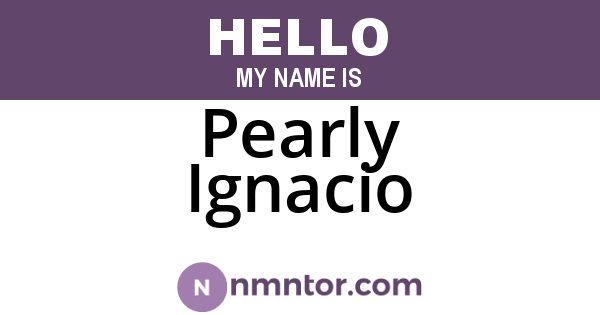 Pearly Ignacio