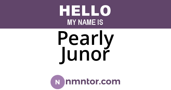 Pearly Junor