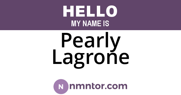Pearly Lagrone