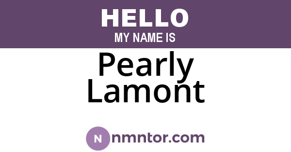 Pearly Lamont