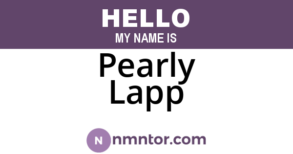Pearly Lapp