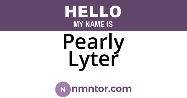 Pearly Lyter