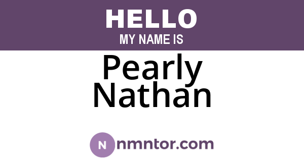 Pearly Nathan