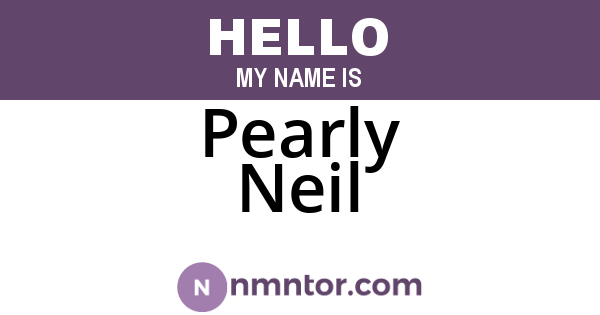 Pearly Neil