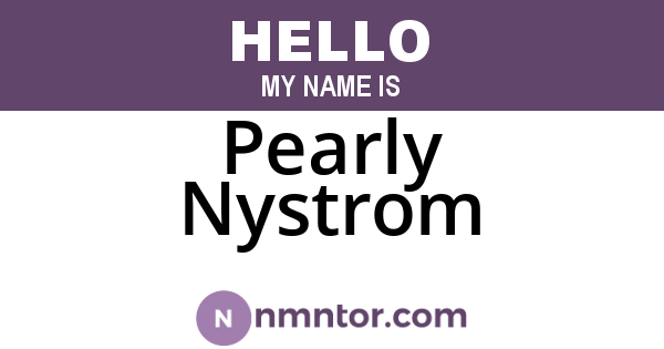 Pearly Nystrom