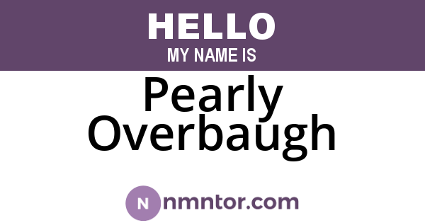 Pearly Overbaugh