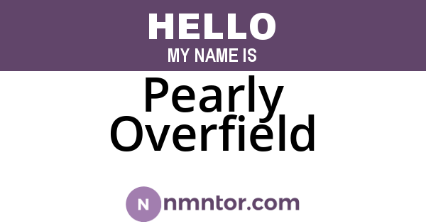 Pearly Overfield
