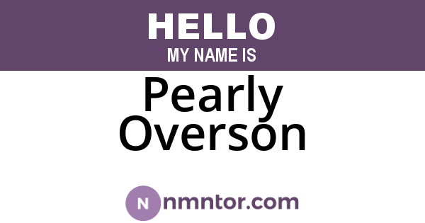 Pearly Overson