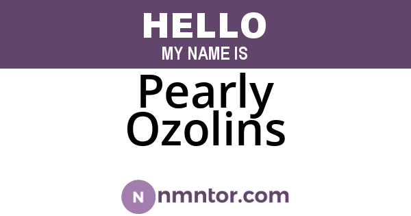 Pearly Ozolins