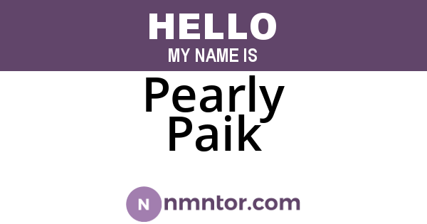 Pearly Paik