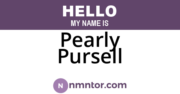 Pearly Pursell