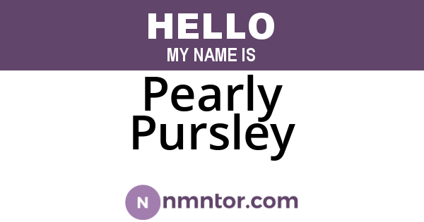 Pearly Pursley