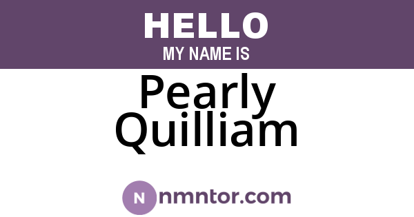 Pearly Quilliam