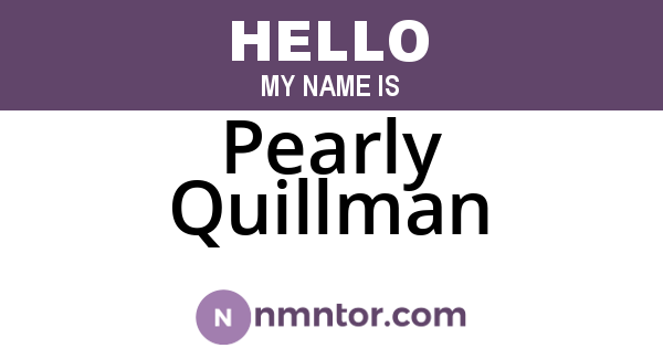 Pearly Quillman