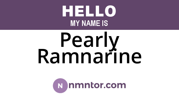 Pearly Ramnarine