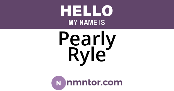 Pearly Ryle