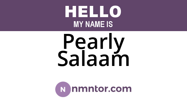 Pearly Salaam