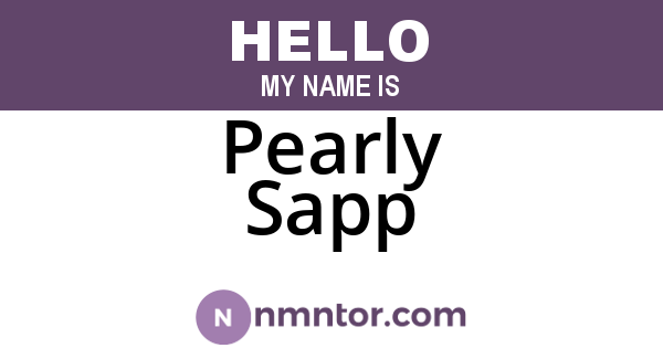 Pearly Sapp