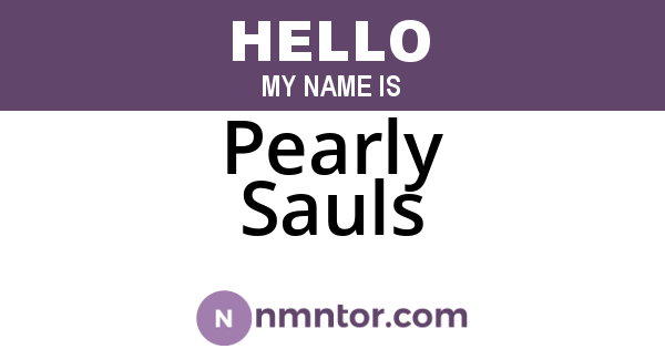 Pearly Sauls