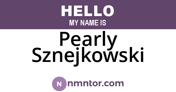 Pearly Sznejkowski