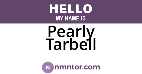 Pearly Tarbell