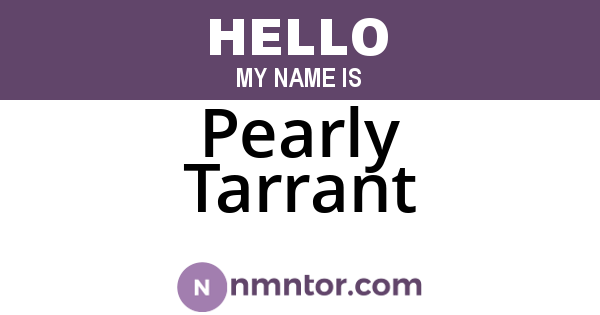 Pearly Tarrant